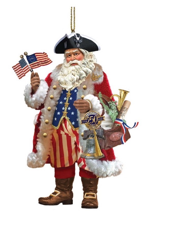 Kurt Adler Other - Kurt Adler 250th Anniversary 1776 American Santa Ornament